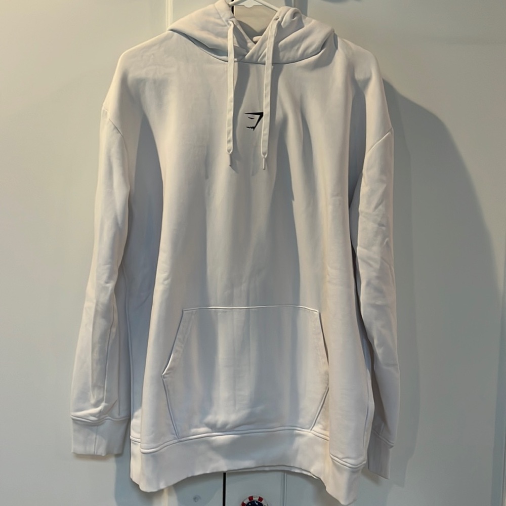 Gymshark size M white oversized hoodie